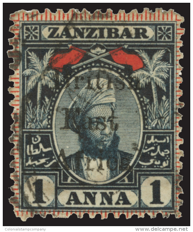 O / /\   88-93 (80-85) 1897 &frac12;a-7&frac12;a Zanzibar Sultan^ Overprinted "British East Africa", Cplt (6), Only... - Afrique Orientale Britannique