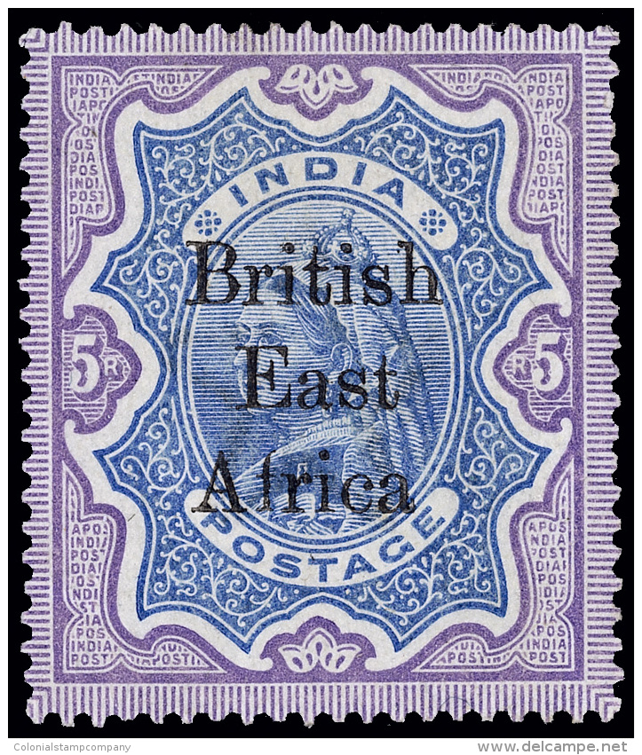 *        54-59, 62-71 (49-64) 1895 &frac12;a-5R Q Victoria Stamps Of India^ Overprinted "British East Africa", Cplt... - Afrique Orientale Britannique