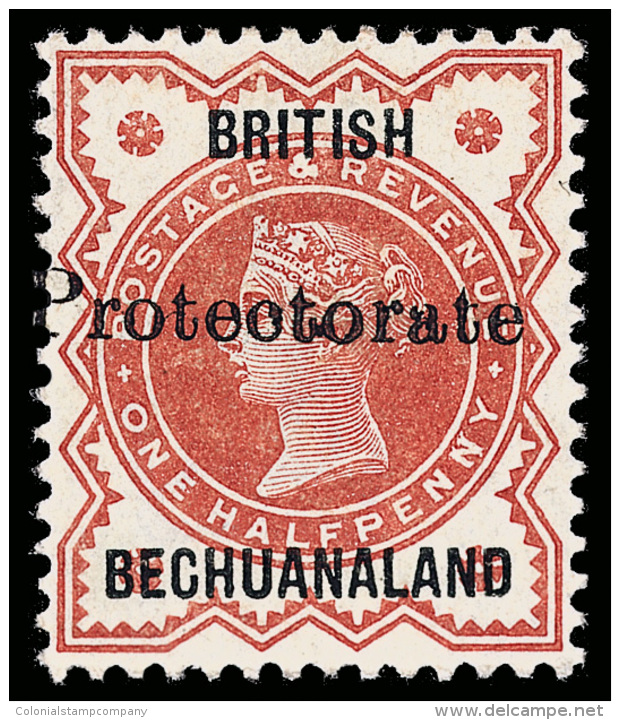 *        51 (55) 1890 &frac12;d Vermilion Q Victoria^ Of Great Britain, Overprinted "Protectorate" (SG Type 17)... - Autres & Non Classés