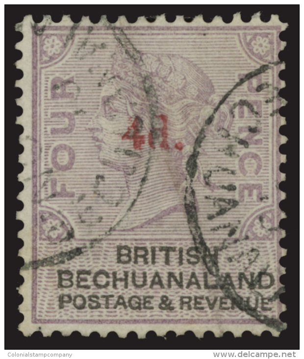 O        26 (25) 1888 4d On 4d Lilac And Black Q Victoria^, Wmkd Orb, Perf 14, SG Type 6 Red Surcharge, An... - Autres & Non Classés