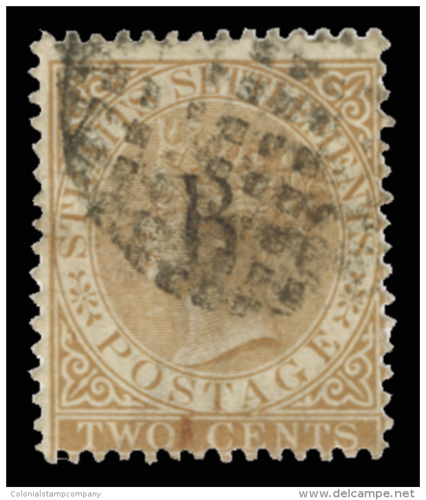 O        1 (2) 1882 2&cent; Brown Q Victoria^ Of Straits Settlements With "B" Overprint SG Type 1, Wmkd CC, Used,... - Thaïlande