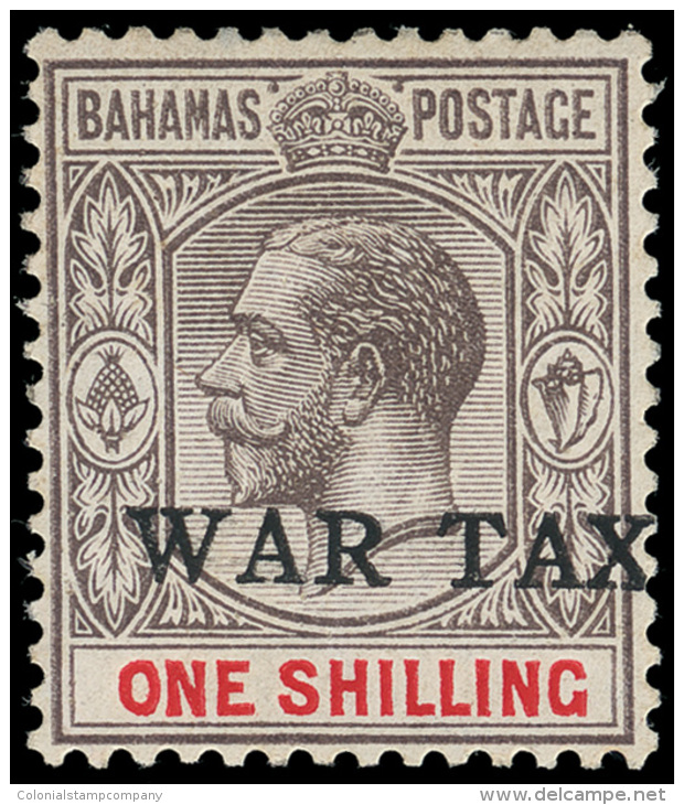 *        MR4 (95) 1918 1' Grey-black And Carmine K George V Overprinted "War Tax"^, Scarce (only 1200 Issued), Wmkd... - Autres & Non Classés