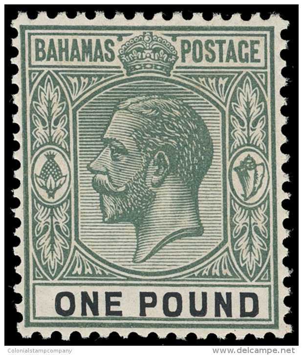 **       84 (125) 1926 &pound;1 Green And Black K George V^, Wmkd Script CA, Perf 14, Perfectly Centered, OG,NH,... - Autres & Non Classés