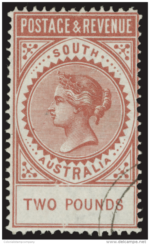 O        86 (200a) 1886 &pound;2 Venetian Red Q Victoria^, Wmkd Crown SA, VARIETY - Perf 11&frac12;-12&frac12;,... - Oblitérés