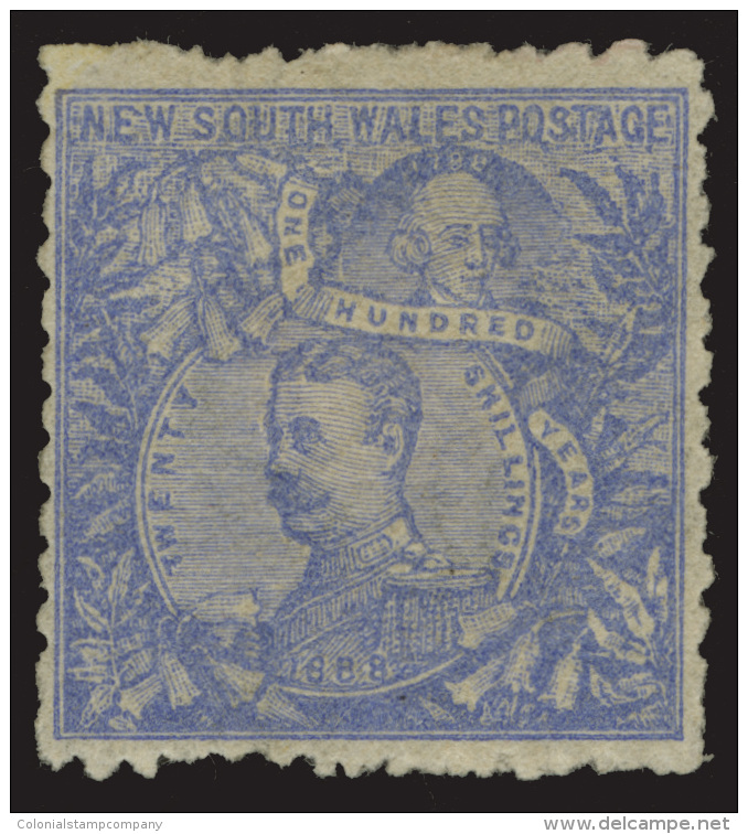 *        86 (262) 1888 20' Cobalt-blue Governors Capt. Phillip And  Lord Carrington^, Wmkd 5' (sideways), Perf 10,... - Neufs