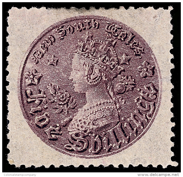 *        44b (174) 1861 5' Dull Violet Q Victoria^, Wmkd Double-lined 5/-, Rare Perf 12, Perfectly Centered, Very... - Neufs