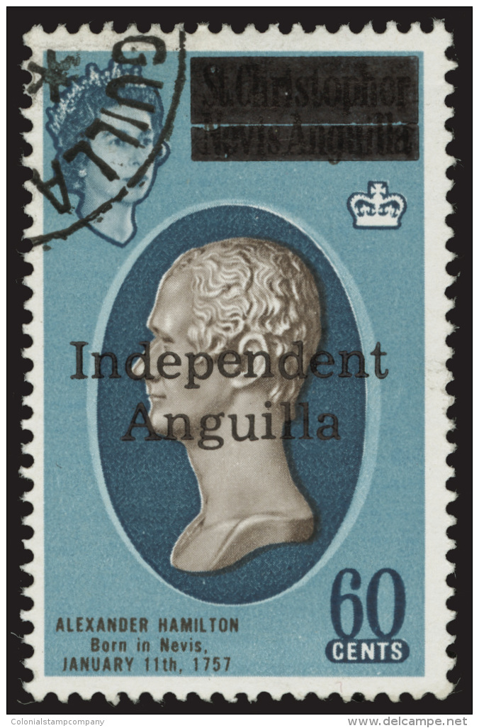 O        1-16 (1-16) 1967 &frac12;&cent;-5 Q Elizabeth II^ Of St. Kitts Overprinted "Independent Anguilla" SG Type... - St.Christopher-Nevis-Anguilla (...-1980)
