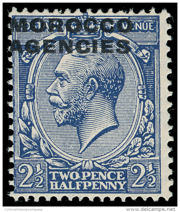 *        231 (58a) 1935-36 2&frac12;d Blue K George V Of Great Britain^ Overprinted "MOROCCO AGENCIES"... - Maroc (bureaux)