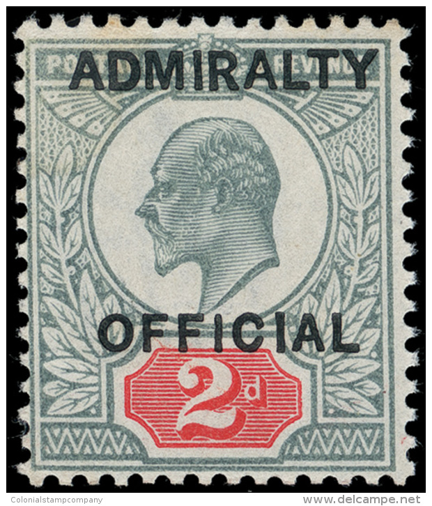 **       O75 (O104) 1903 2d Yellowish Green And Carmine-red K Edward VII ADMIRALTY OFFICIAL^, Wmkd Imperial Crown,... - Service