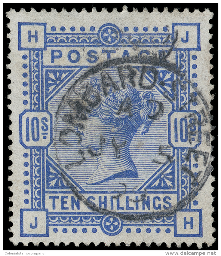 O        109 (183) 1883-84 10' Ultramarine Q Victoria On White Paper^, Wmkd Large Anchor, Perf 14, Perfectly... - Gebraucht