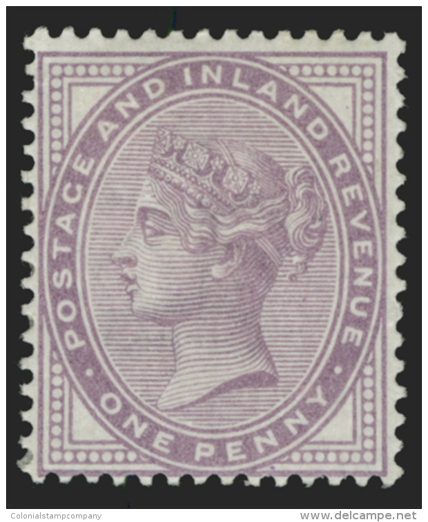 *        88 (170) 1881 1d Lilac Q Victoria^, Wmkd Imperial Crown, SG Die I (14 Dots In Each Corner), Perf 14, OG,... - Neufs