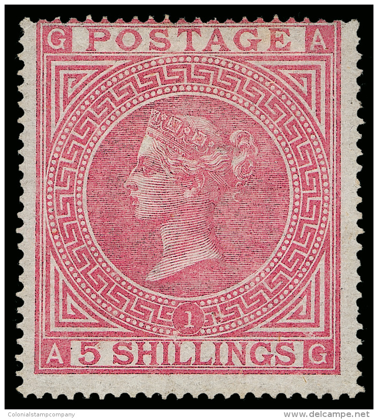 *        57 (126) 1867 5' Rose Q Victoria^, Wmkd Maltese Cross, Perf 15&frac12;x15, Rare, Part OG, F-VF, With RPSL... - Neufs