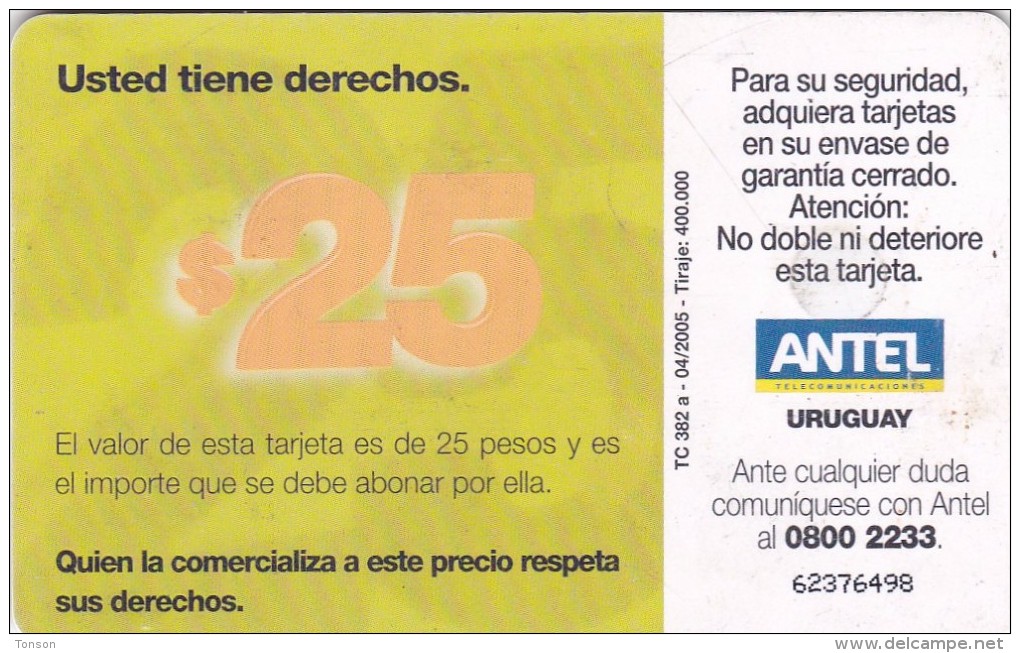 Uruguay TC 382a, 25 Pesos, 2 Scans. - Uruguay