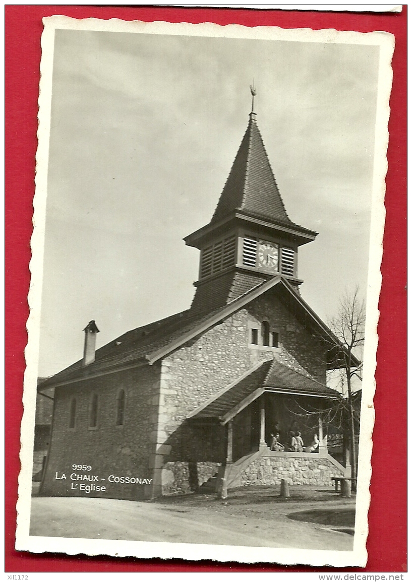 HBH-11  La Chaux Près De Cossonay. L'Eglise. Circulé En 1947, Timbre Manque - Cossonay