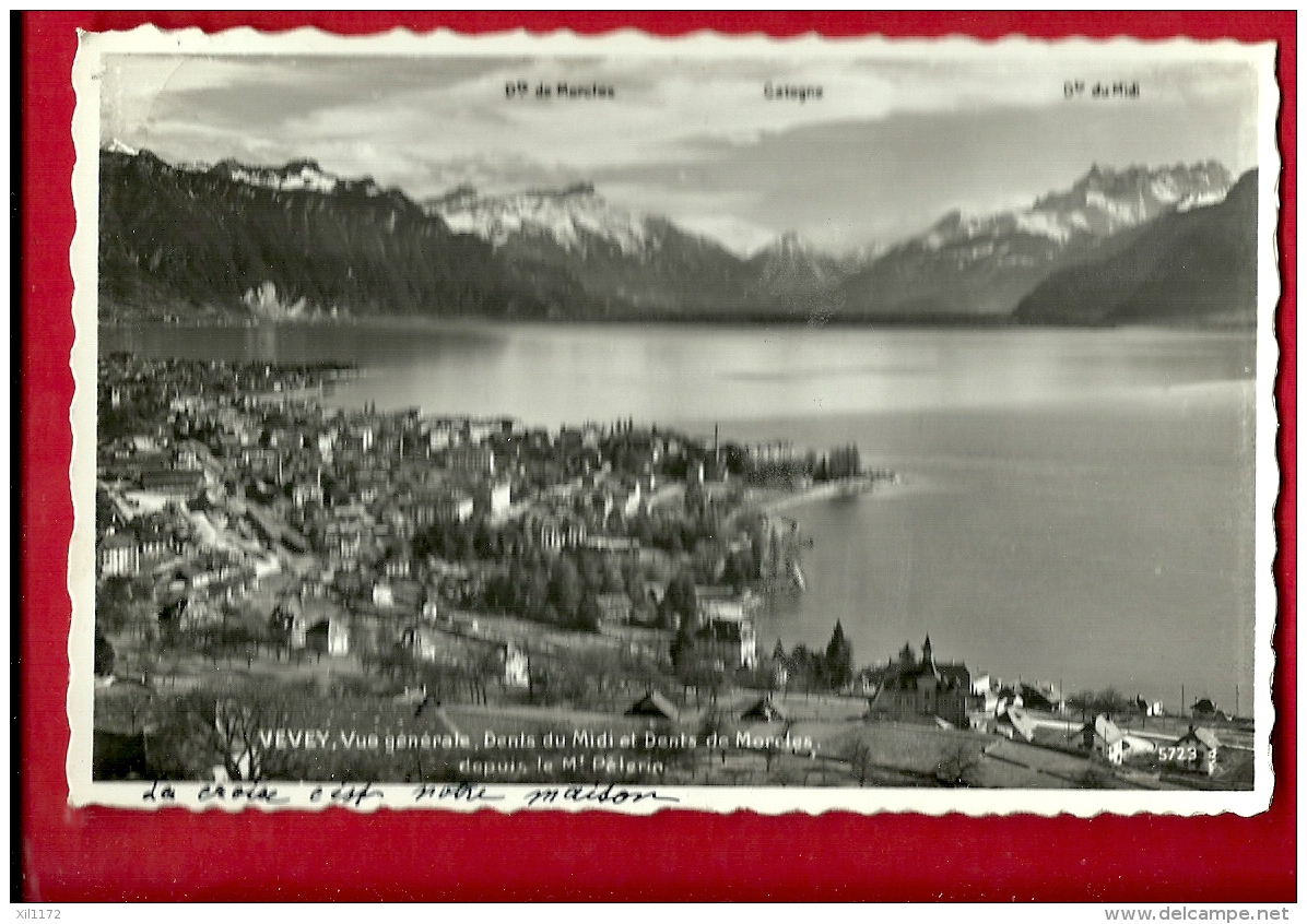 HBH-21  Vevey Dents Du Midi, Dents De Morcles. Cachet 1944 - Morcles