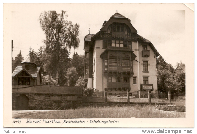Tharandt Kurort Hartha - S/w Reichsbahn Erholungsheim Otto Rehschuh - Tharandt