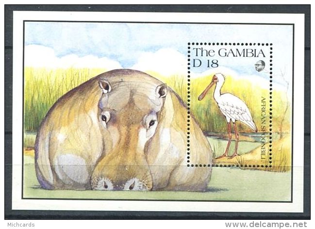175 GAMBIE 1991 - Yvert BF 107 - Spatule Hippopotame - Neuf ** (MNH) Sans Charniere - Gambia (1965-...)