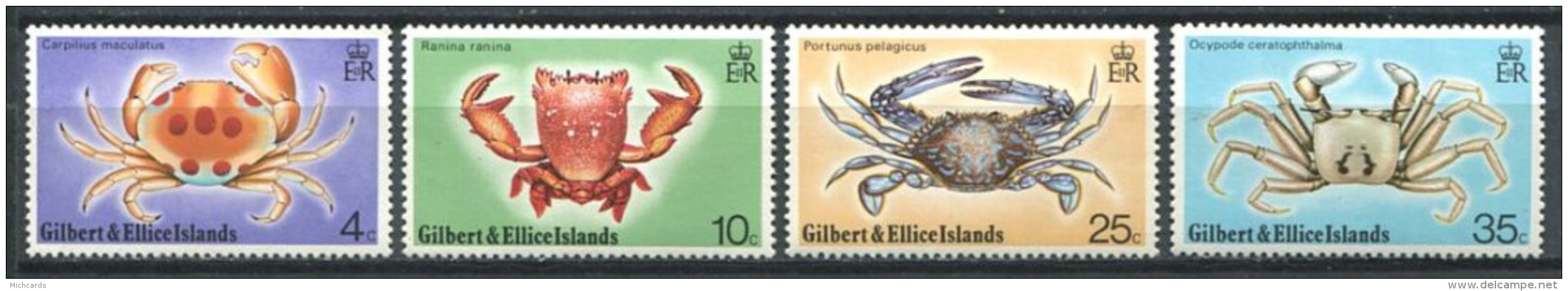 175 GILBERT Et ELLICE 1975 - Yvert 232/35 - Crabe - Neuf ** (MNH) Sans Charniere - Gilbert & Ellice Islands (...-1979)