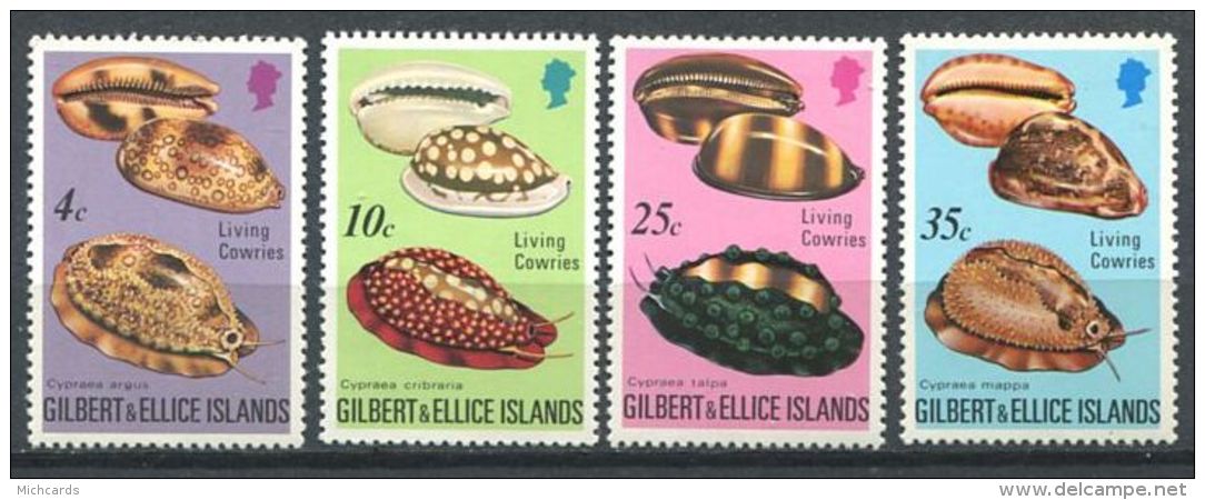 175 GILBERT Et ELLICE 1975 - Yvert 236/39 - Coquillage - Neuf ** (MNH) Sans Charniere - Gilbert & Ellice Islands (...-1979)