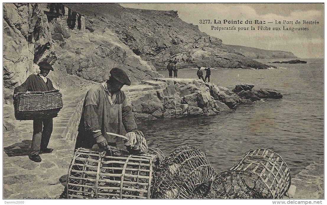 3277- La Pointe Du Raz - Le Port De Bestrée-préparatifs Pour La Pêche Aux Langoustes -ed. Villard - Plogoff