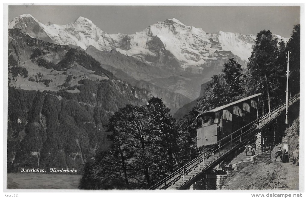 HARDERBAHN &#8594; Bahn Unterwegs Auf Dem Viadukt Mit Touristen Anno 1931 - Sonstige & Ohne Zuordnung