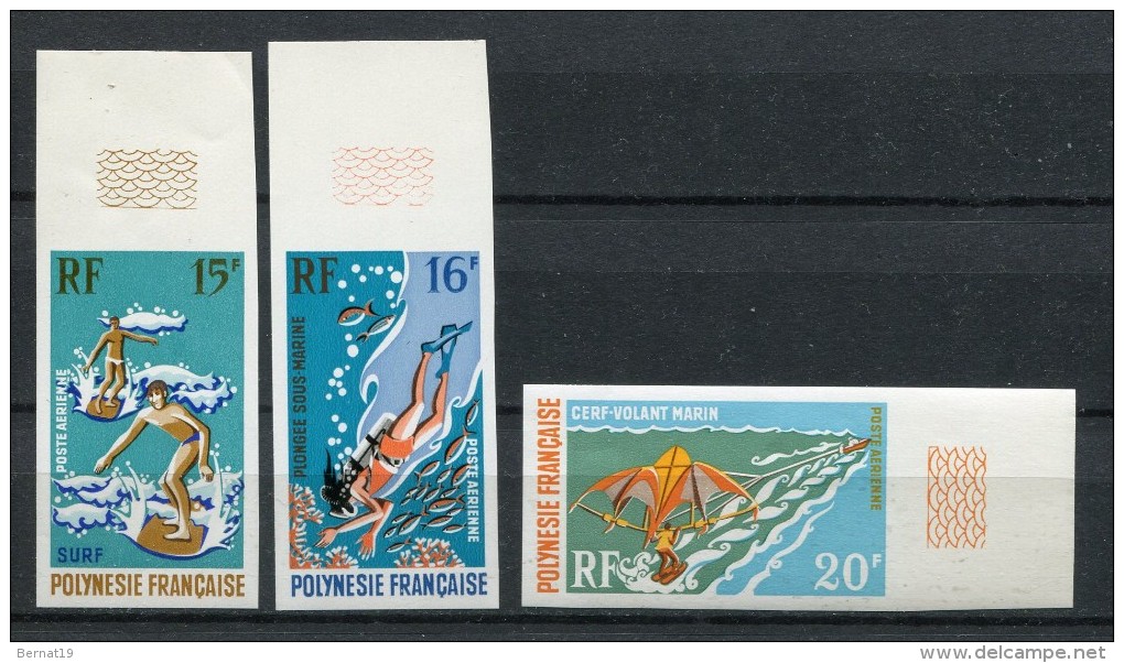 Polinesia Francesa 1971. Yvert A 48-50 Imperforated ** MNH. - Non Dentelés, épreuves & Variétés