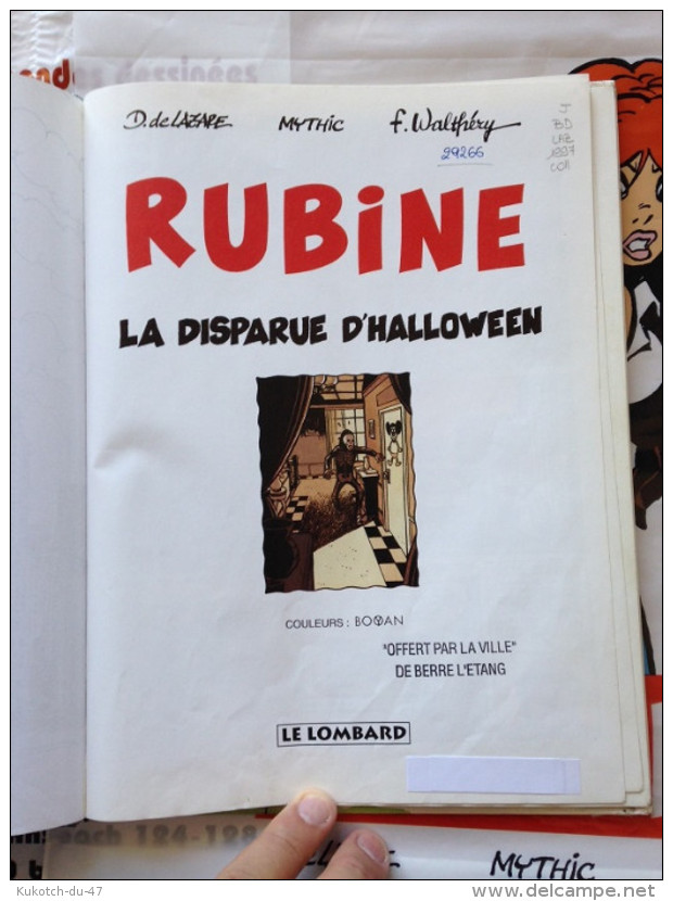 BD Rubine - La Disparue D'halloween - Walthéry - Rubine