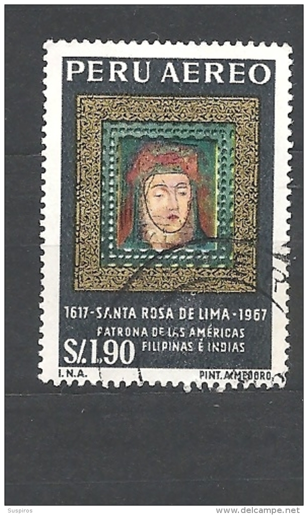 PERU    -  1967 Airmail - The 350th Anniversary Of The Death Of St. Rosa Of Lima, 1586-1617 Used - Peru