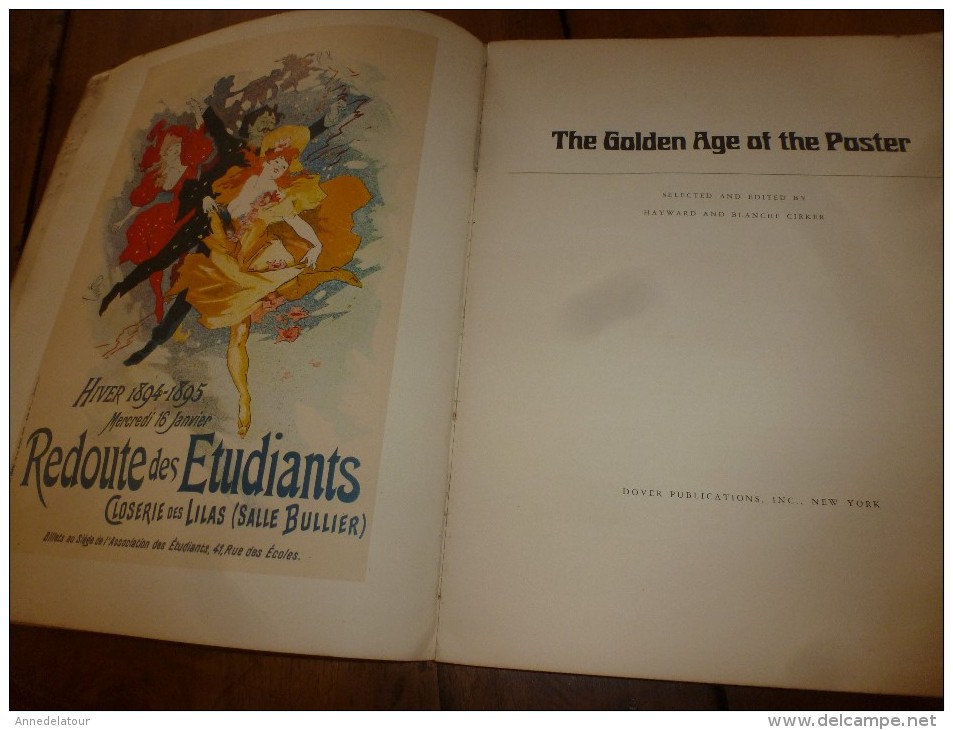 1972  Belles images rétros d'affiches  pour déco (murale ou horizontale) dim= 31 x 24 cm (THE GOLDEN AGE OF THE POSTER