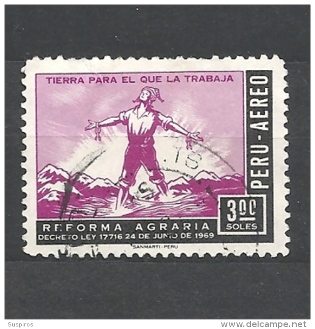 PERU    -  1969 Agrarian Reform Decree Airmail  Used - Peru