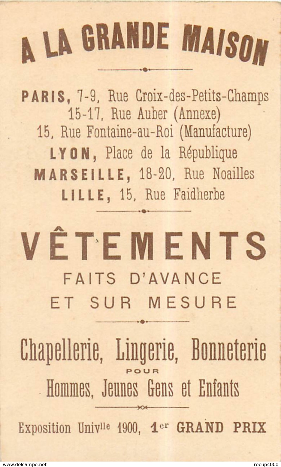 CHROMO Découpi " à La Grande Maison "  Le Carton De La Modiste   2 Scans - Other & Unclassified