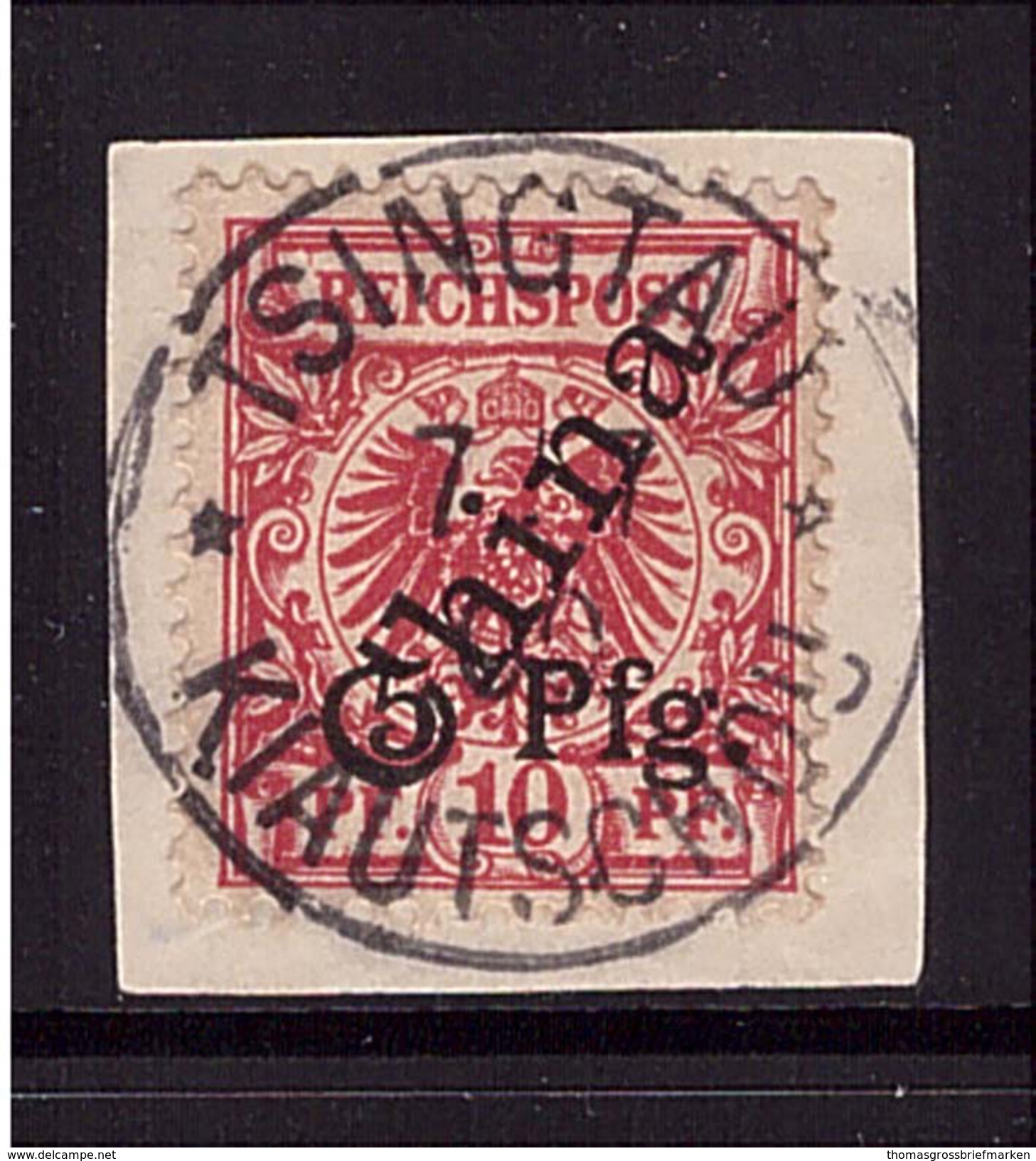 Kiautschou 1 II F Zentrisch Gestempelt, Briefstück (30033) - Kiautchou