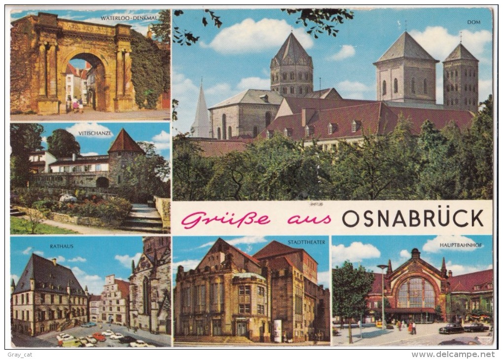 Germany, Grusse Aus OSNABRUCK Multi View, 1976 Used Postcard [18975] - Osnabrueck