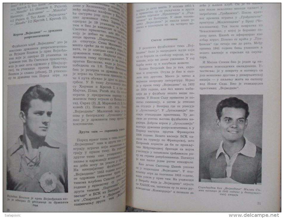 40 GODINA SD VOJVODINA NOVI SAD 1914 - 1954 - Books