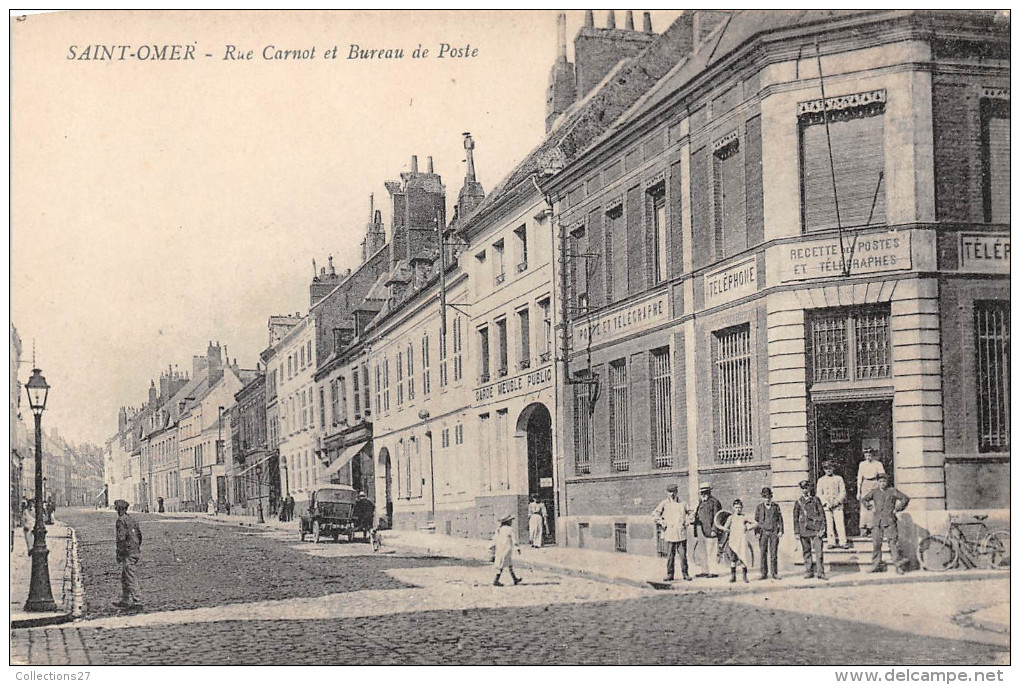 62-SAINT-OMER- RUE CARNOT ET BUREAU DE POSTE - Saint Omer