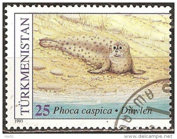 Turkménistan - 1993 - Phoque - YT 44 Oblitéré - Autres & Non Classés