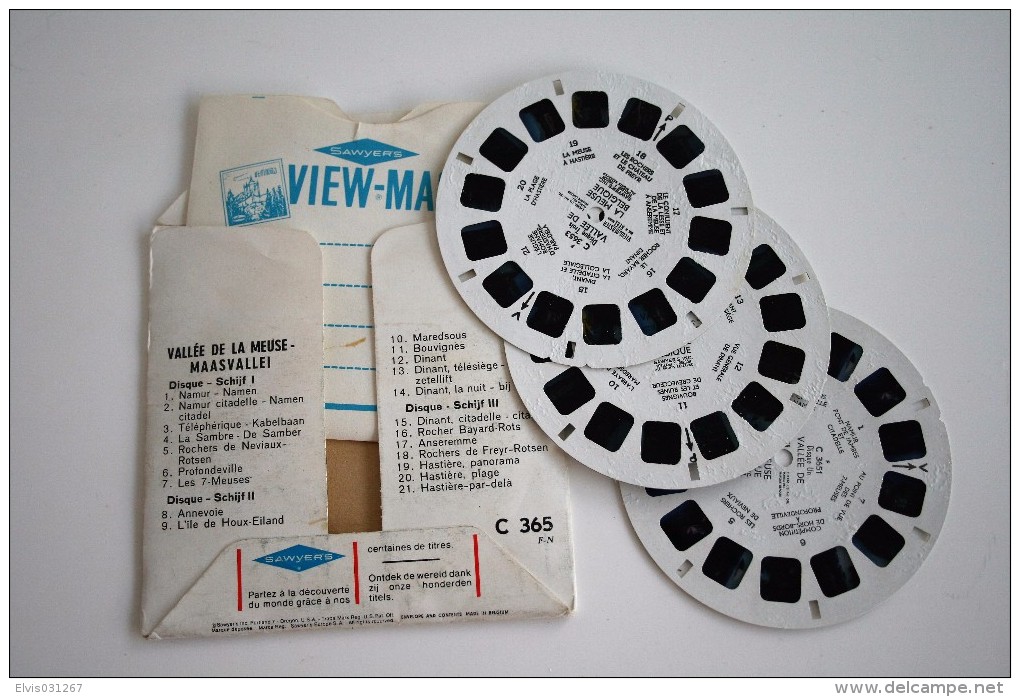 VIEW-MASTER Vintage Reels : Sawyers - Vallée De La Meusse - Original 1960 - Reels - Viewmaster - Stereoviewer - Visionneuses Stéréoscopiques