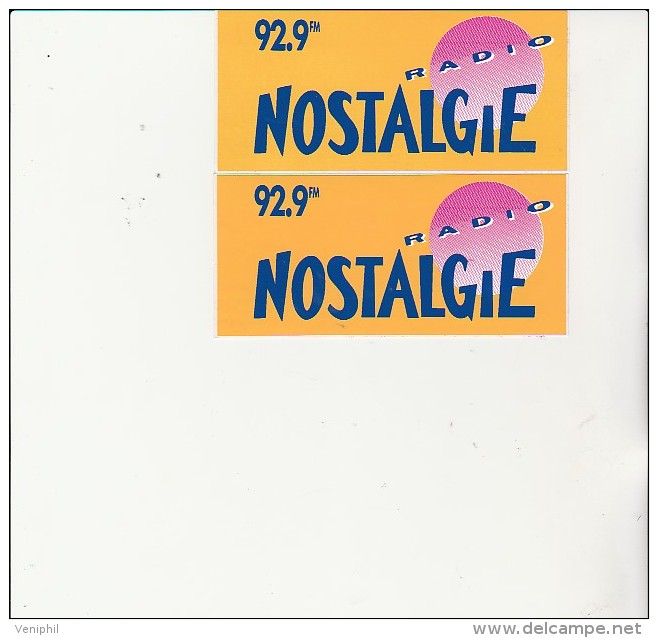 RADIO NOSTALGIE AUTOCOLLANTS  2 PIECES - Stickers