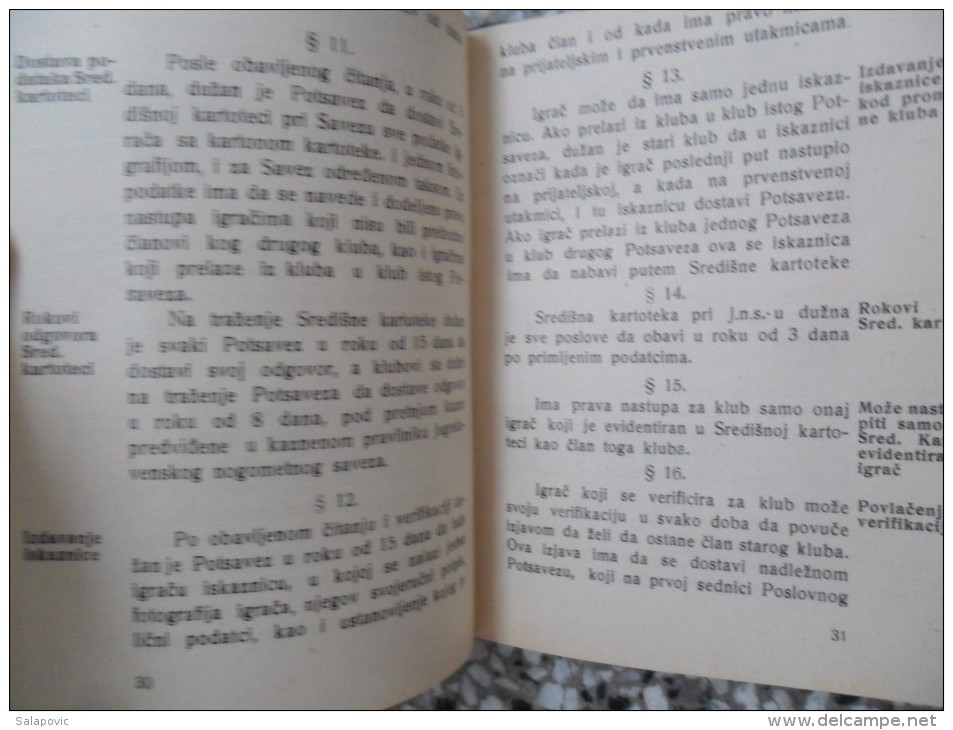 JUGOSLAVENSKI NOGOMETNI SAVEZ PRAVILA I PRAVILNICI 1936, KRALJEVINA JUGOSLAVIJA, Kingdom Of Yugoslavia - Livres