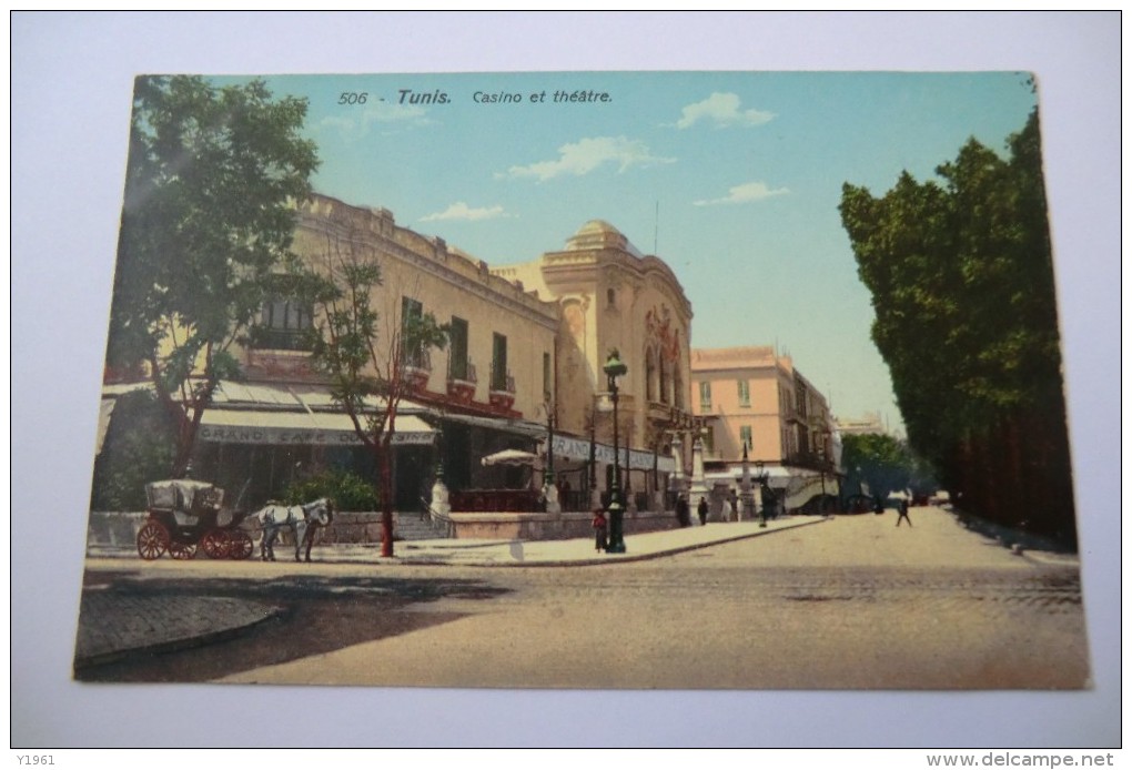 CPA TUNISIE TUNIS LEHNERT ET LANDROCK. Casino Et Théâtre. - Tunisie