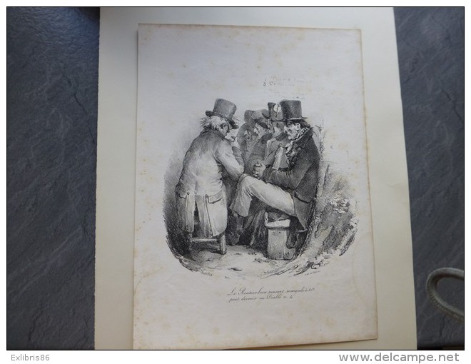 Le RENTIER Bien Pensant à 5% Devient Diable à 4%, Litho  Originale Vers 1850,  ; Ref 424  G04 - Estampes & Gravures