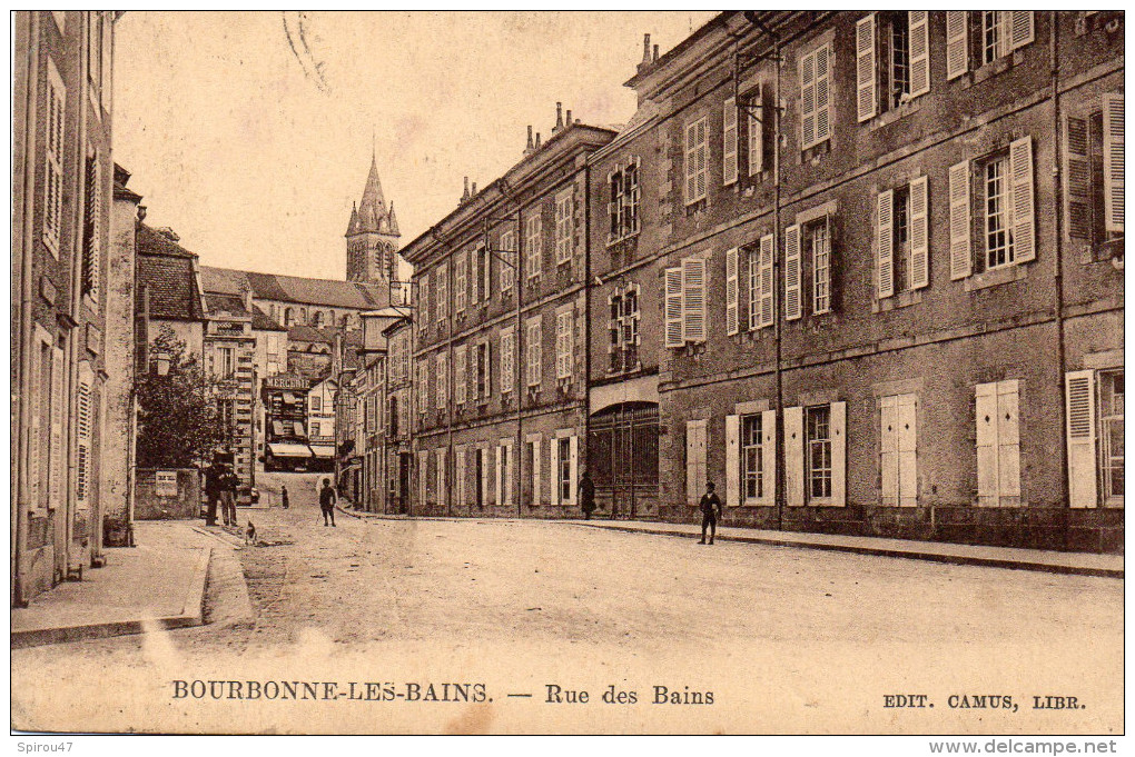 CPA BOURBONNE LES BAINS - RUE DES BAINS - Bourbonne Les Bains