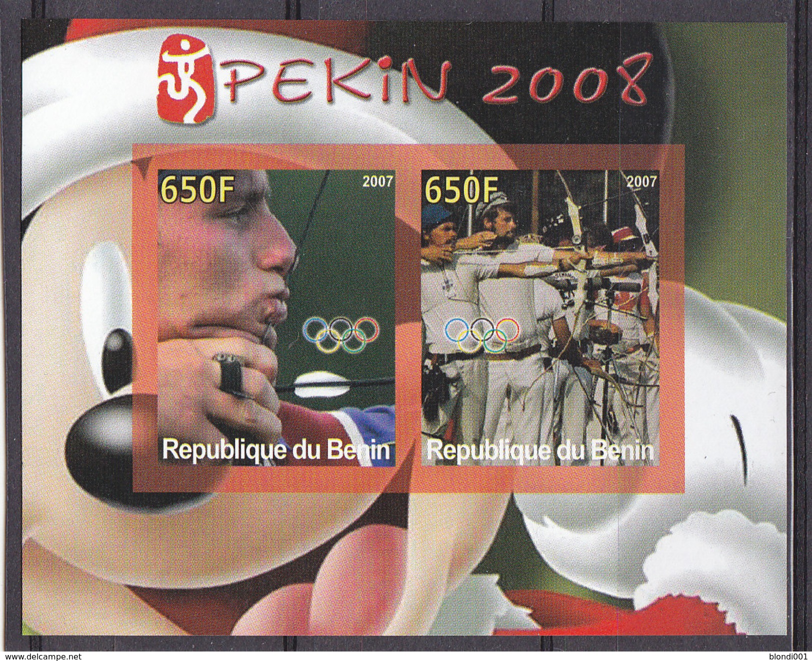 Olympics 2008 - Archery - BENIN - S/S Imp. MNH - Sommer 2008: Peking