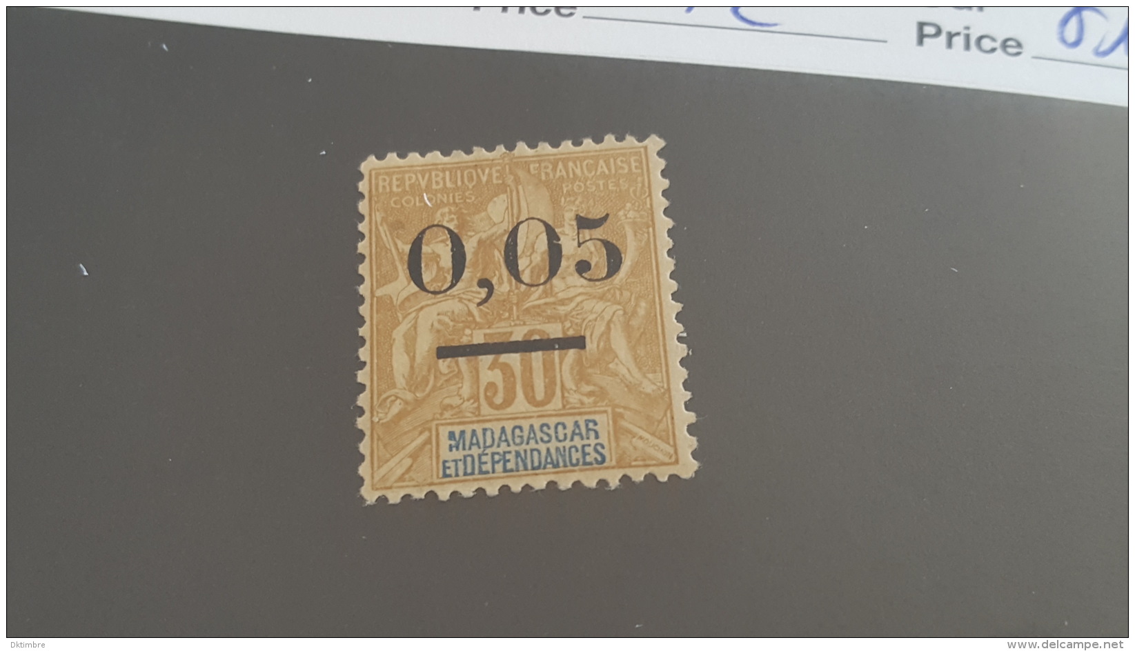 LOT 325467 TIMBRE DE COLONIE MADAGASCAR NEUF* N°52 SANS DEFAUT - Other & Unclassified