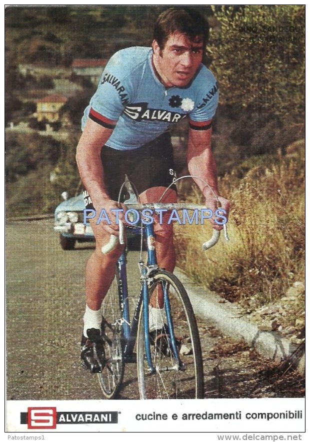 57984 ITALY CYCLING CICLISMO DINO ZANDEGUI SCUDERIA SALVARANI PUBLICITY 18 X 13 CM NO POSTAL TYPE POSTCARD - Cyclisme