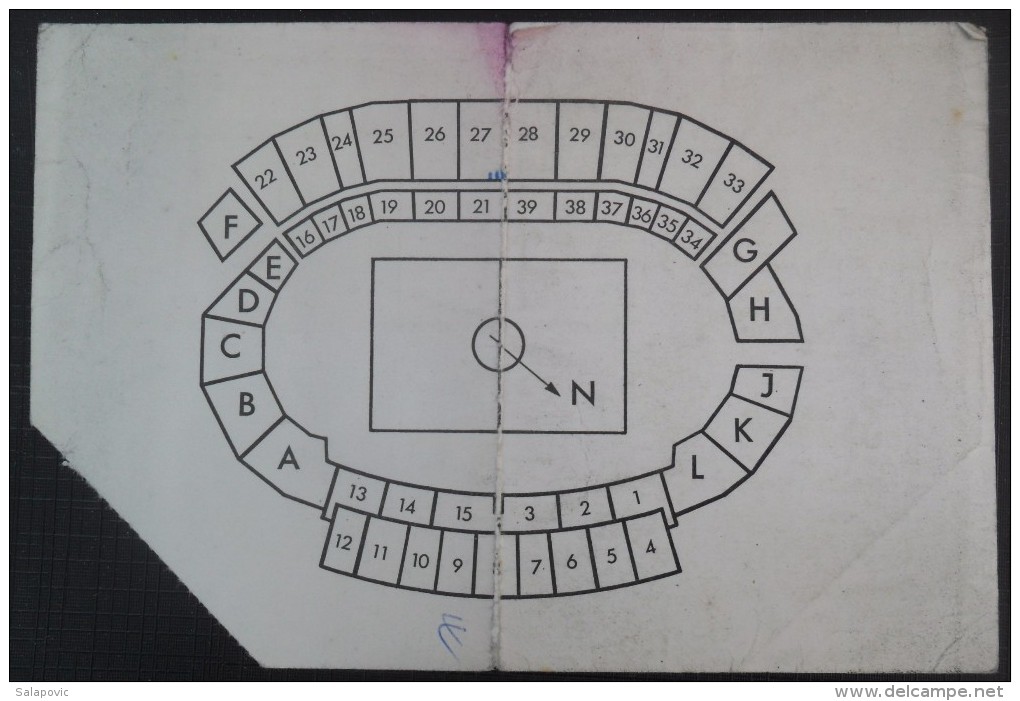 MATCH TICKET, JUGOSLAVIJA - ŠPANJOLSKA 1974 YUGOSLAVIA - SPAIN, 13. FEBRUAR 1974,Qualifier For The World Cup In Germany - Match Tickets