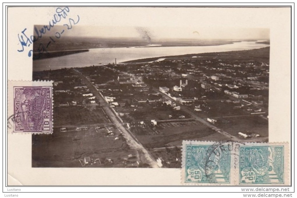 Real Photo Postcard URUGUAYANA - Vista Panoramica - Rio Grande Do Sul Stamps Selos - Brasil Brazil ( 2 Scans ) - Porto Alegre