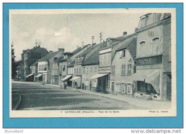 CPSM 7 - Rue De La Gare SARRALBE 57 - Sarralbe