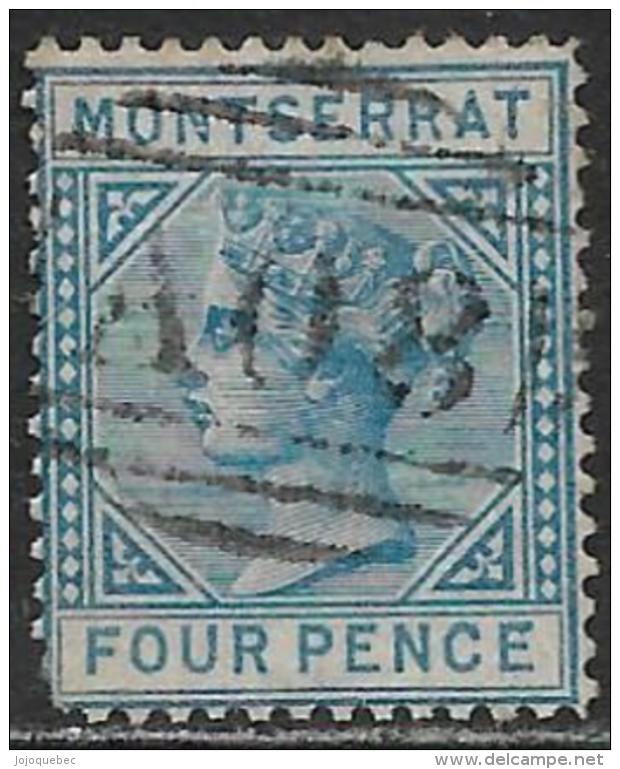 Montserrat Oblitérér, No: 4, Coté 100 Euros, Y & T, USED, CATALOGUE VALUE 100 EUROS, 1880 - Montserrat