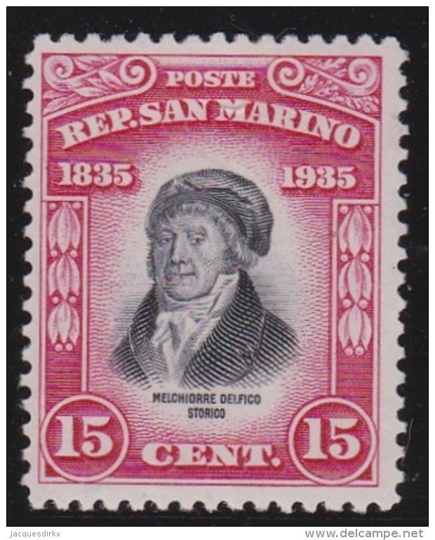 San  Marino     .   Yvert     196            .        *               .          Mint-hinged - Ongebruikt